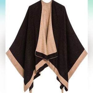 MELIFLUOS DESIGNED IN SPAIN Women's Shawl Wrap
Poncho Cape Cardigan Sweater